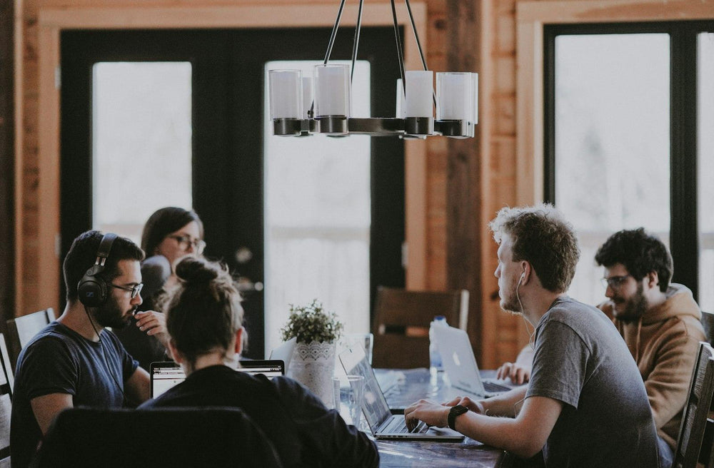 Team at work at their desks